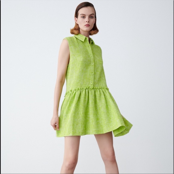 zara textured short dress Zara TEXTURED KNIT MINI DRESS